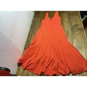 Maeve Anthropologie Burnt Orange High Empire Waist Abroad Godet Dress XS